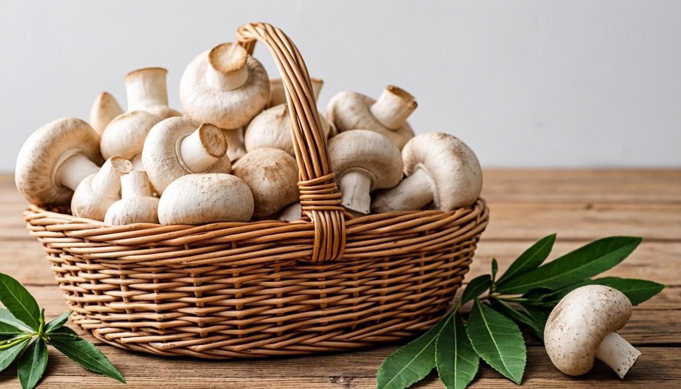 Fresh organic mushrooms